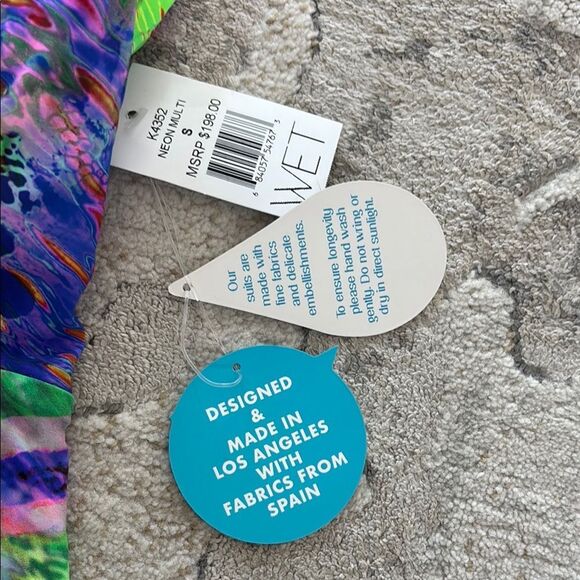 Green and Pink One Piece Swimwear with Vibrant Design - Picture 5 of 11